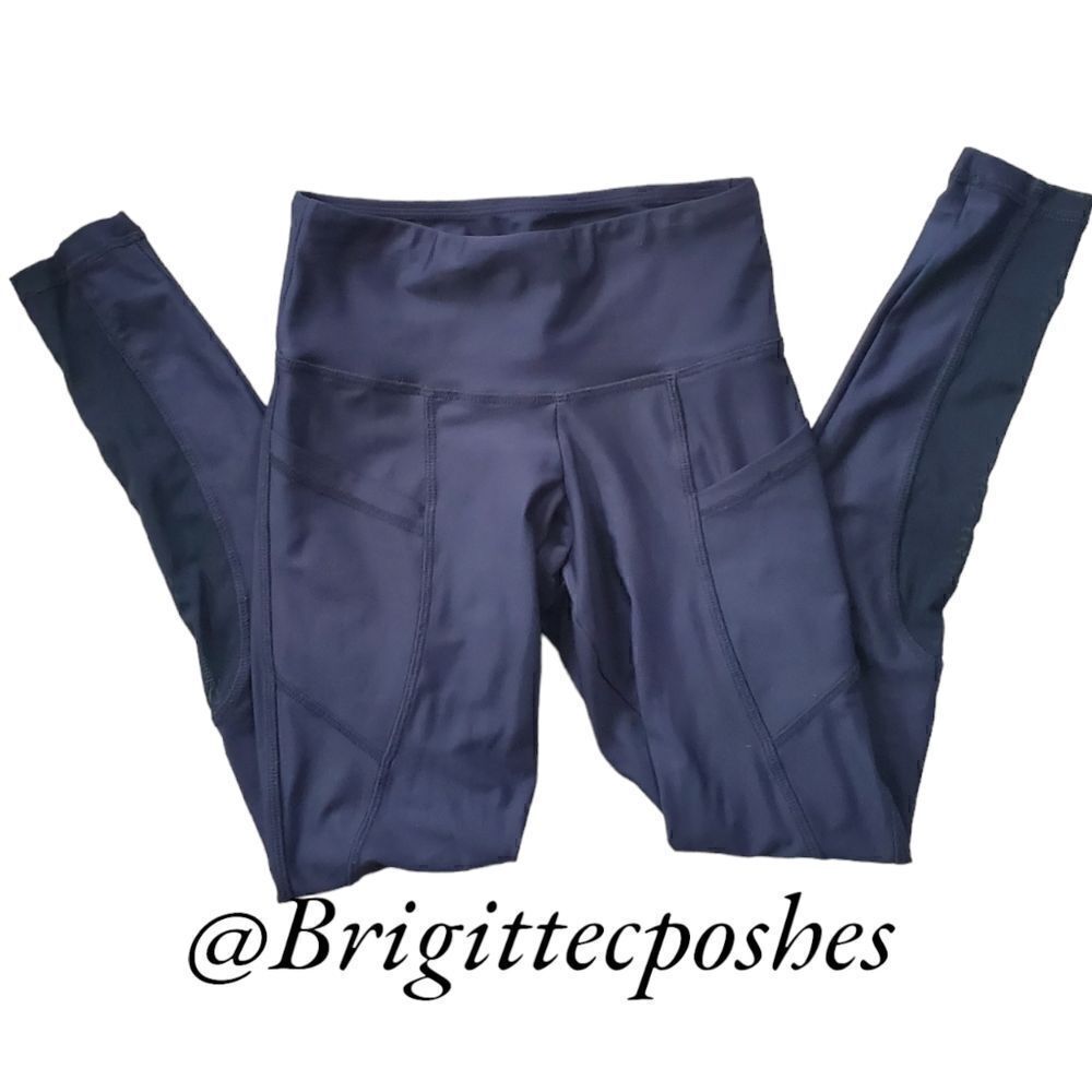 FLYWHEEL Black Mesh with 2 Front Pockets Leggings